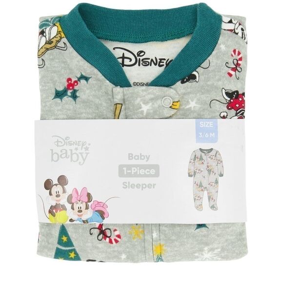 Mickey Mouse Baby One-Piece Footed Pajamas, Size 3-6 month - Picture 1 of 3